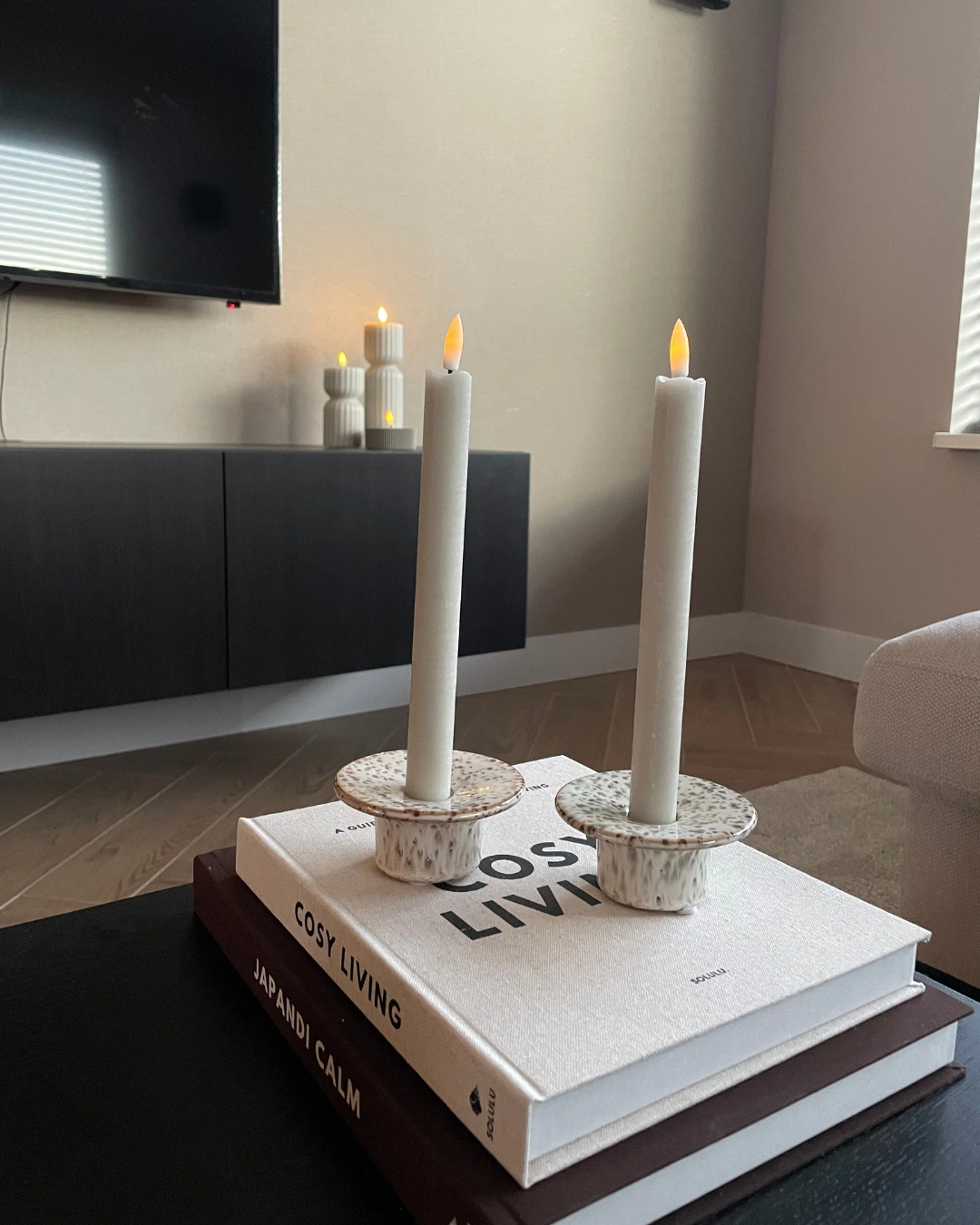 Led dinerkaarsen Furu | set van 2 - Afbeelding 2